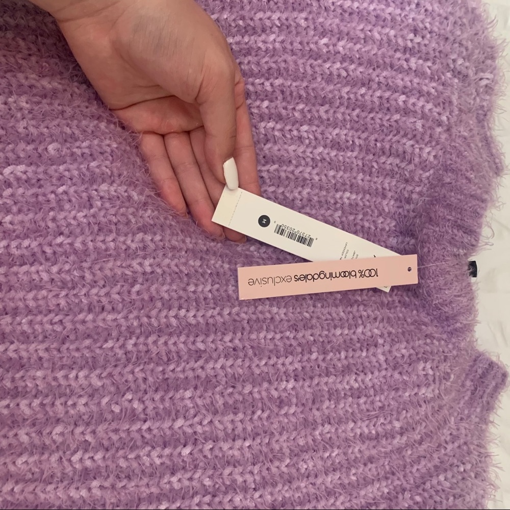 Bloomingdales Open-stitch Eyelash-knit Sweater